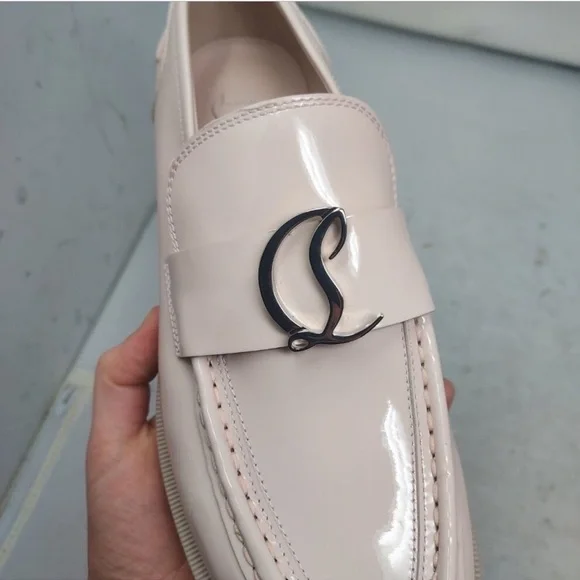 CHRISTIAN LOUBOUTIN Pink CL Moc Lug Loafer - Picture 5 of 7